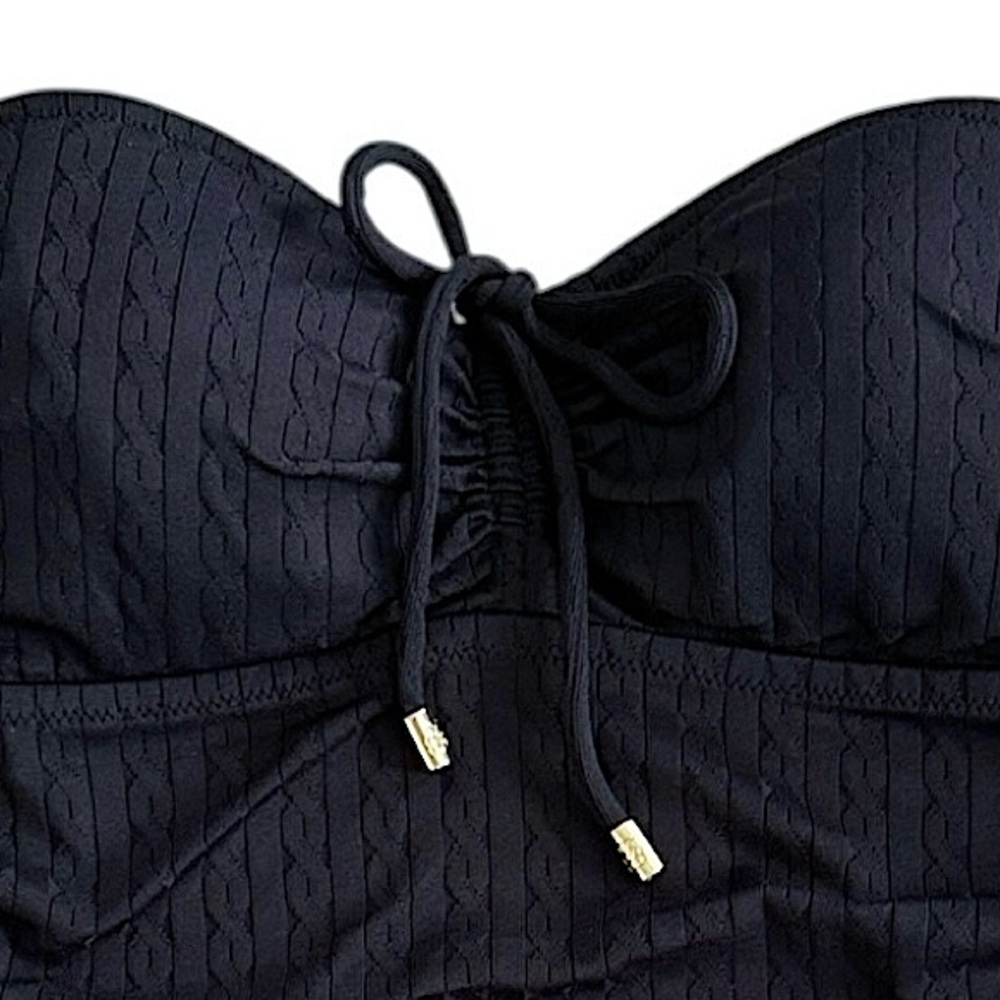 Tommy Bahama Cable Beach Tie Front Bandini Top - Picture 6 of 11